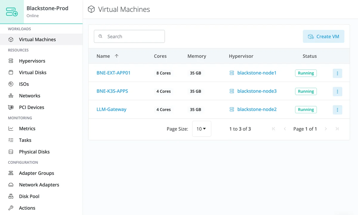 Gallium Console homescreen